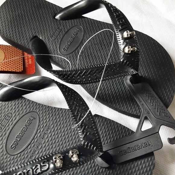 Havaianas Top Black Kids Size 33-34 Studded - SOLD ELSEWHERE - Picture 7 of 8